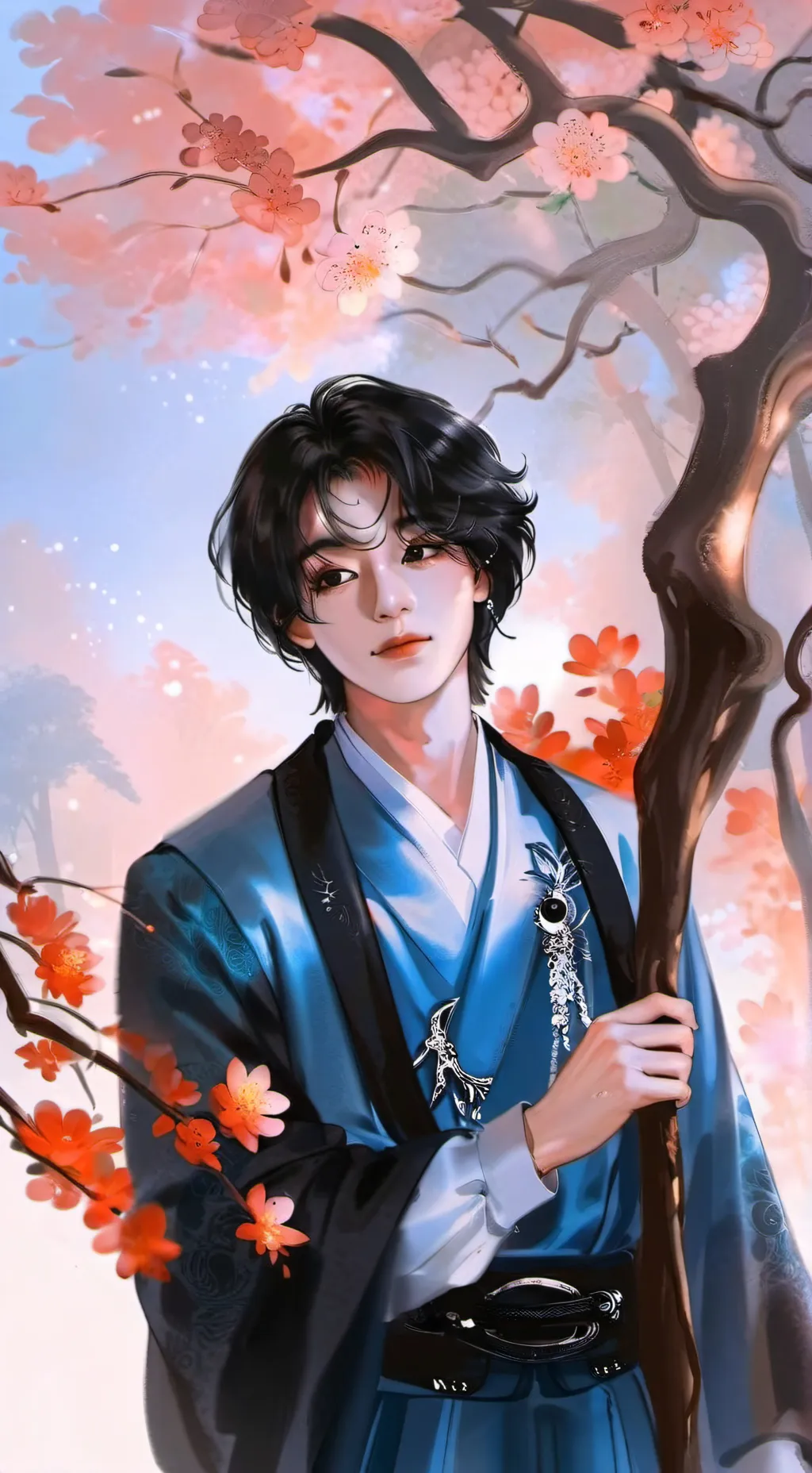 ai character: Han (stray kids)  background