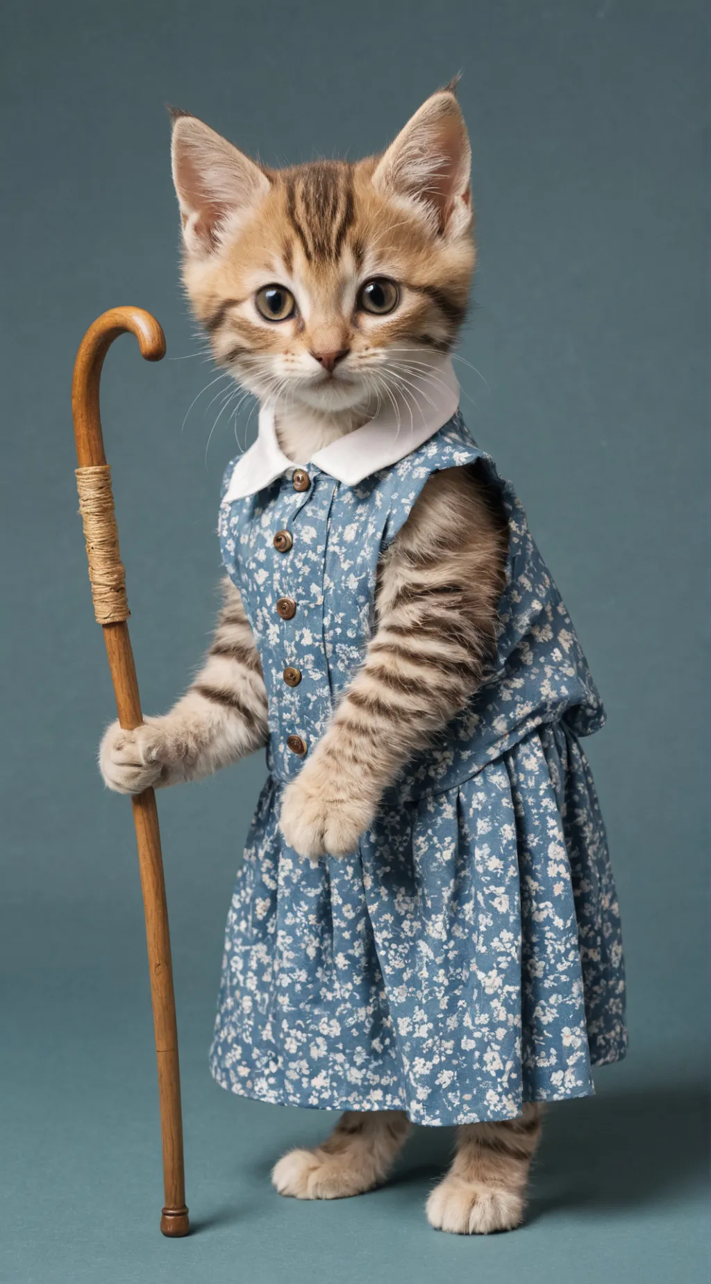 ai character: grandmother kitten background