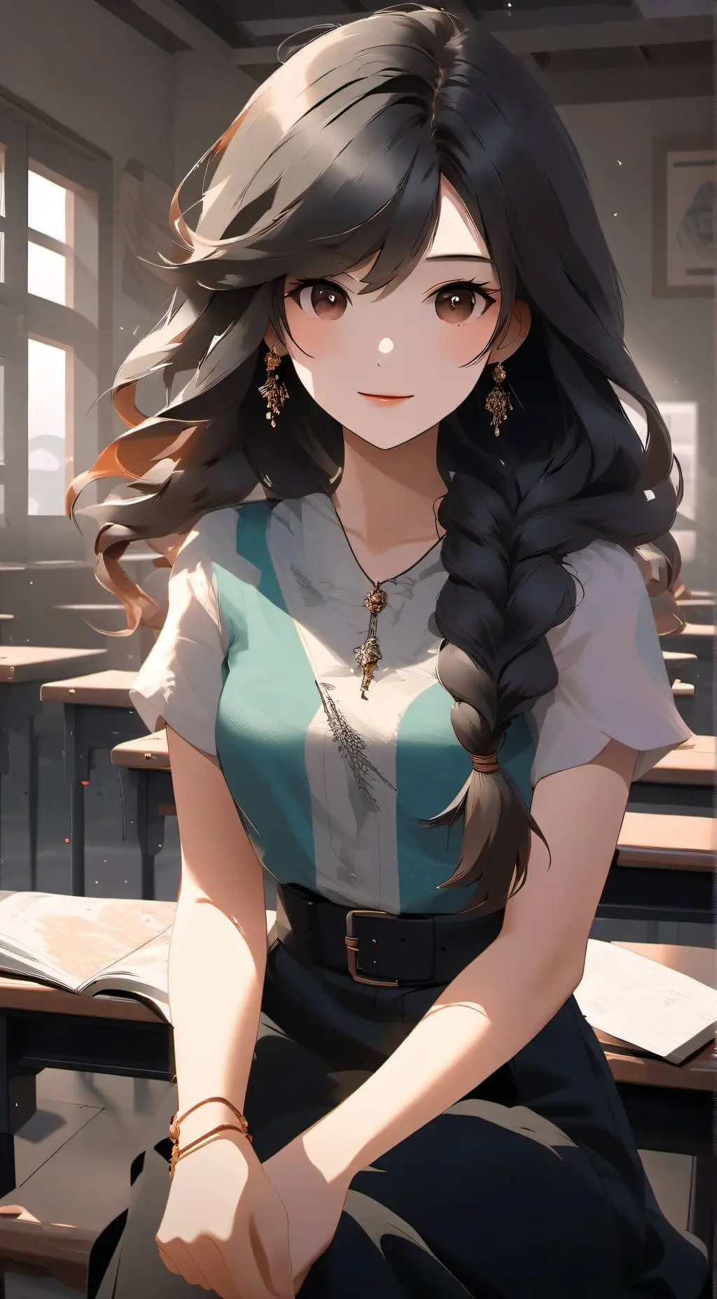 ai character: School (again) background