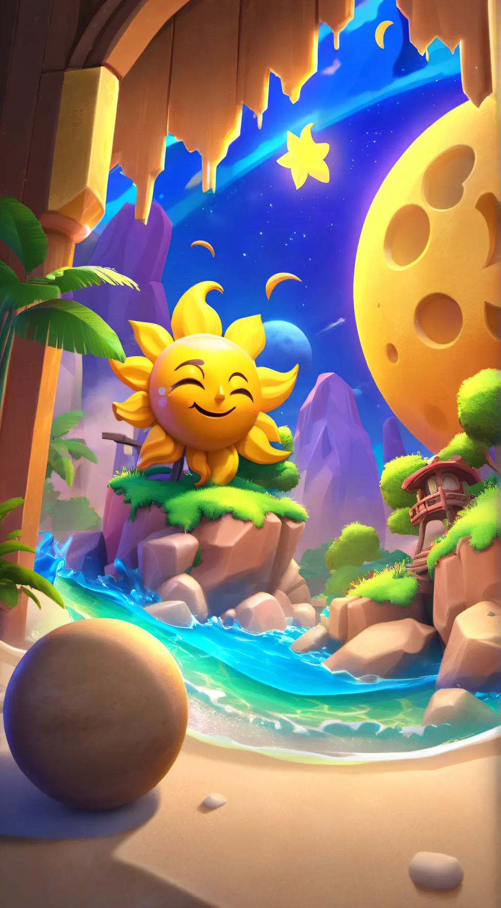 ai character: Sun&moonxy/n background