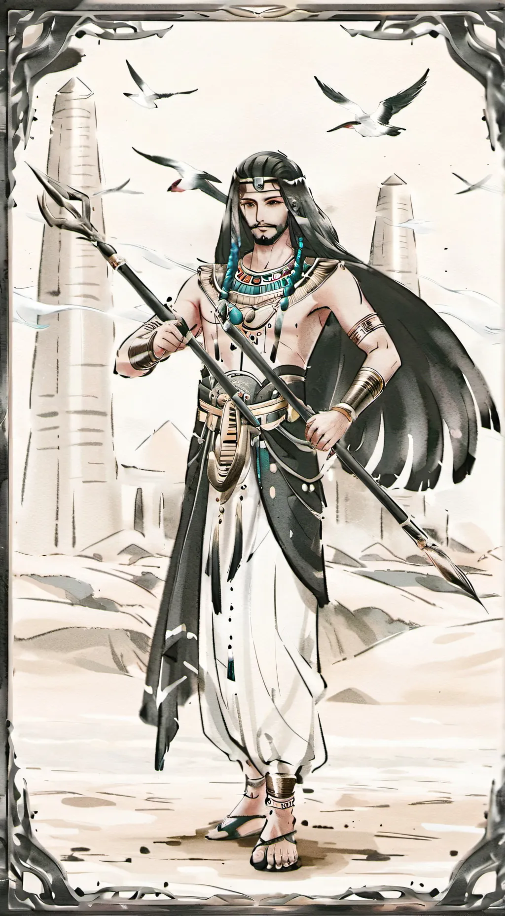 ai character: Egypt  background