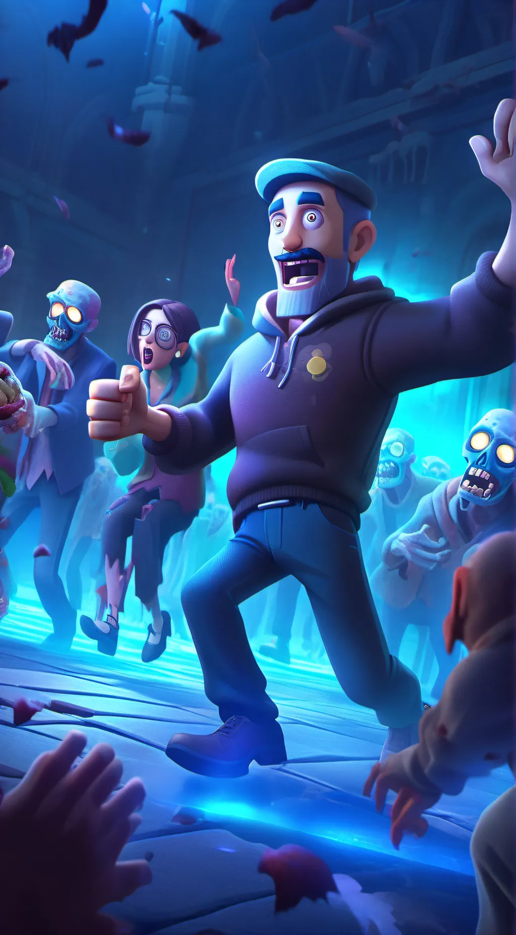 ai character: sprunki zombies background