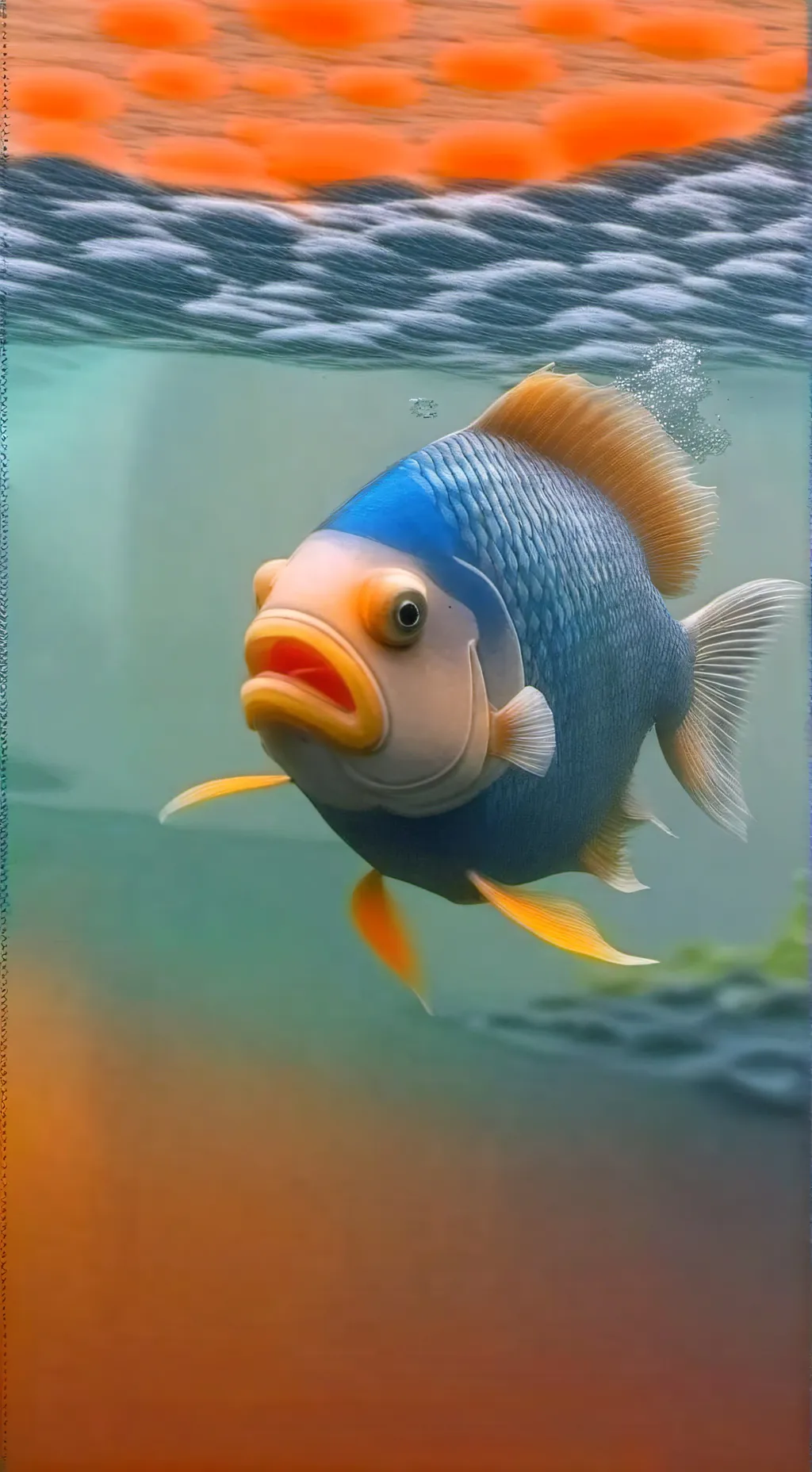 ai character: fish background