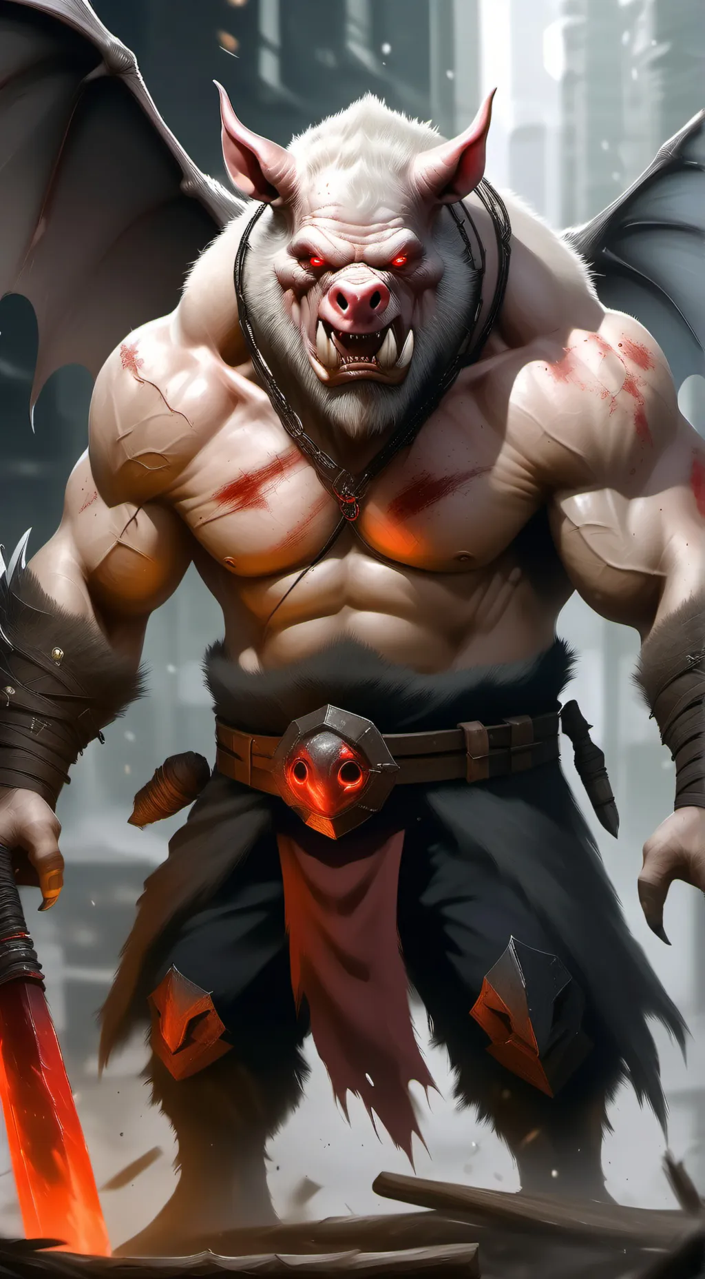 ai character: Piggy infection  background