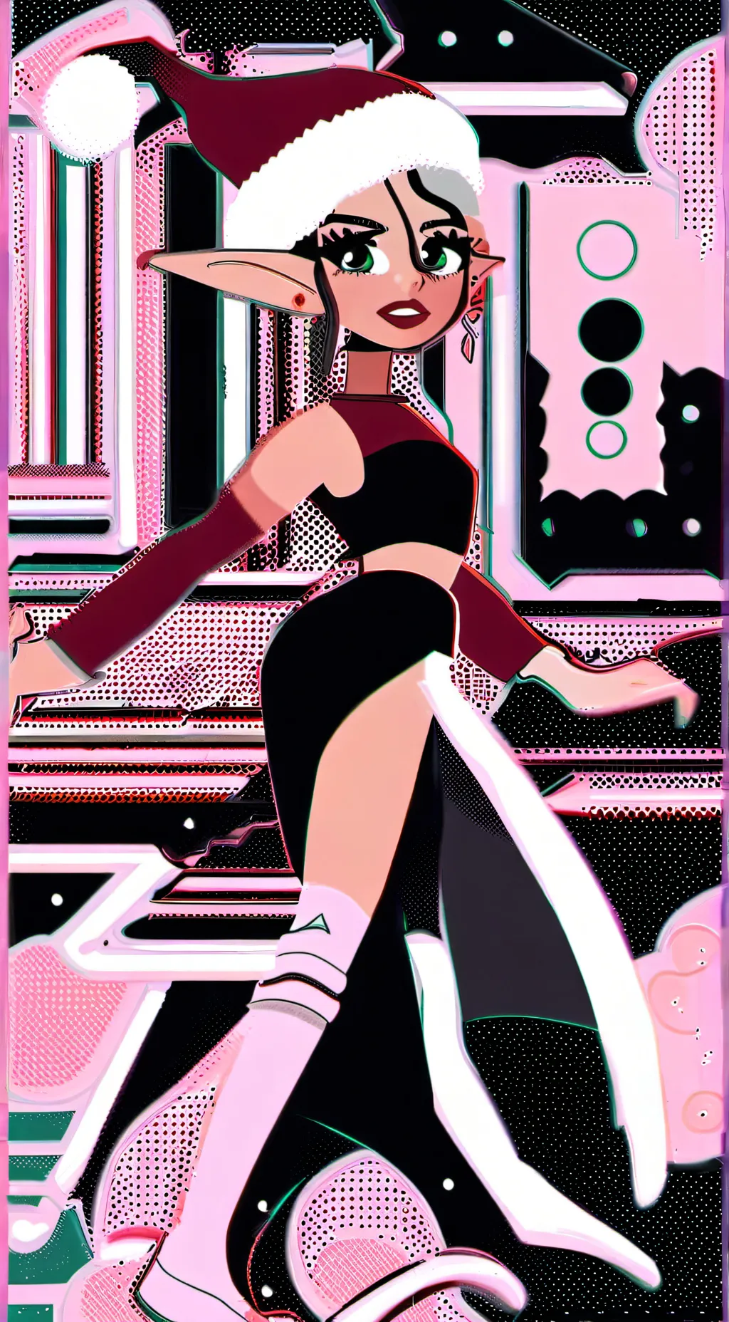 ai character: #Grinchmas santa background