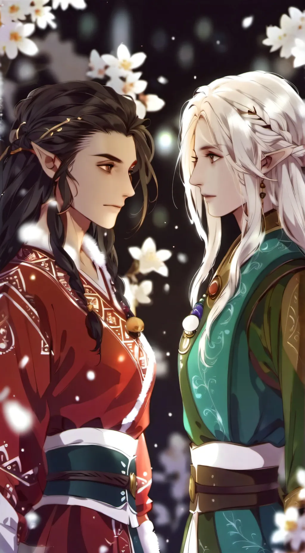 ai character: female elf world  background