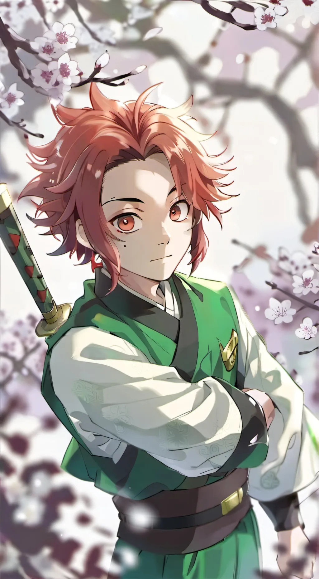 ai character: Tanjiro kamado background