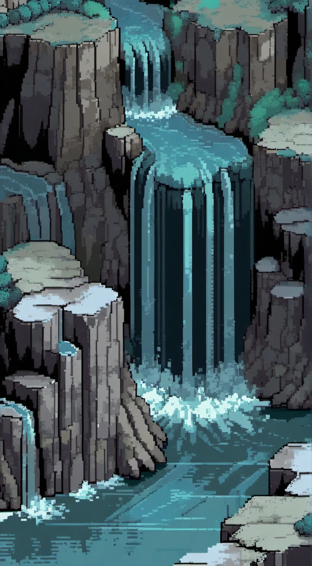 ai character: Lake vocano  background