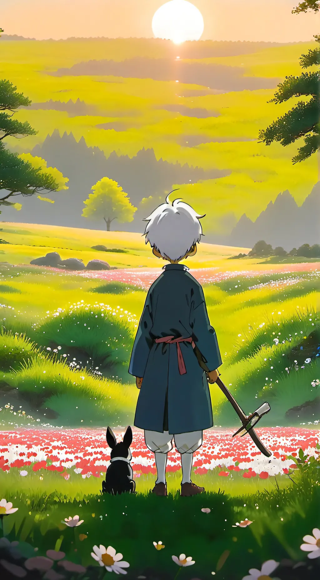 ai character: Calm person test background