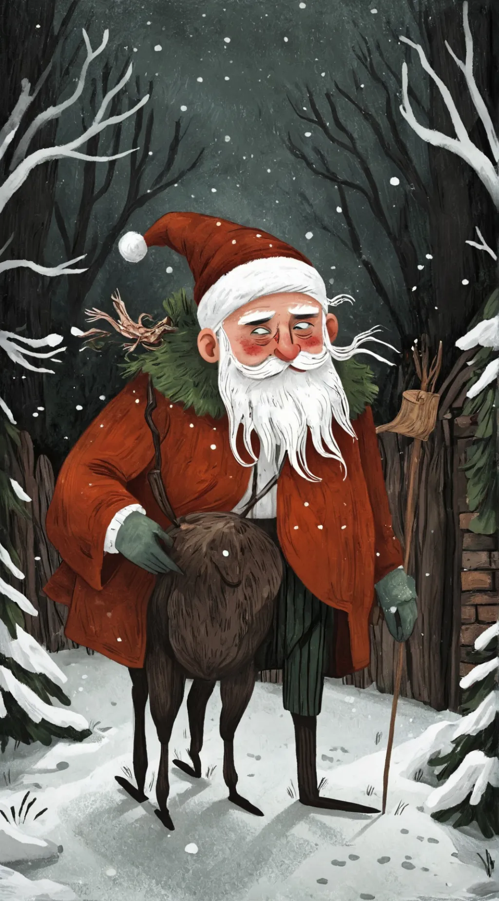 ai character: Santa claus background