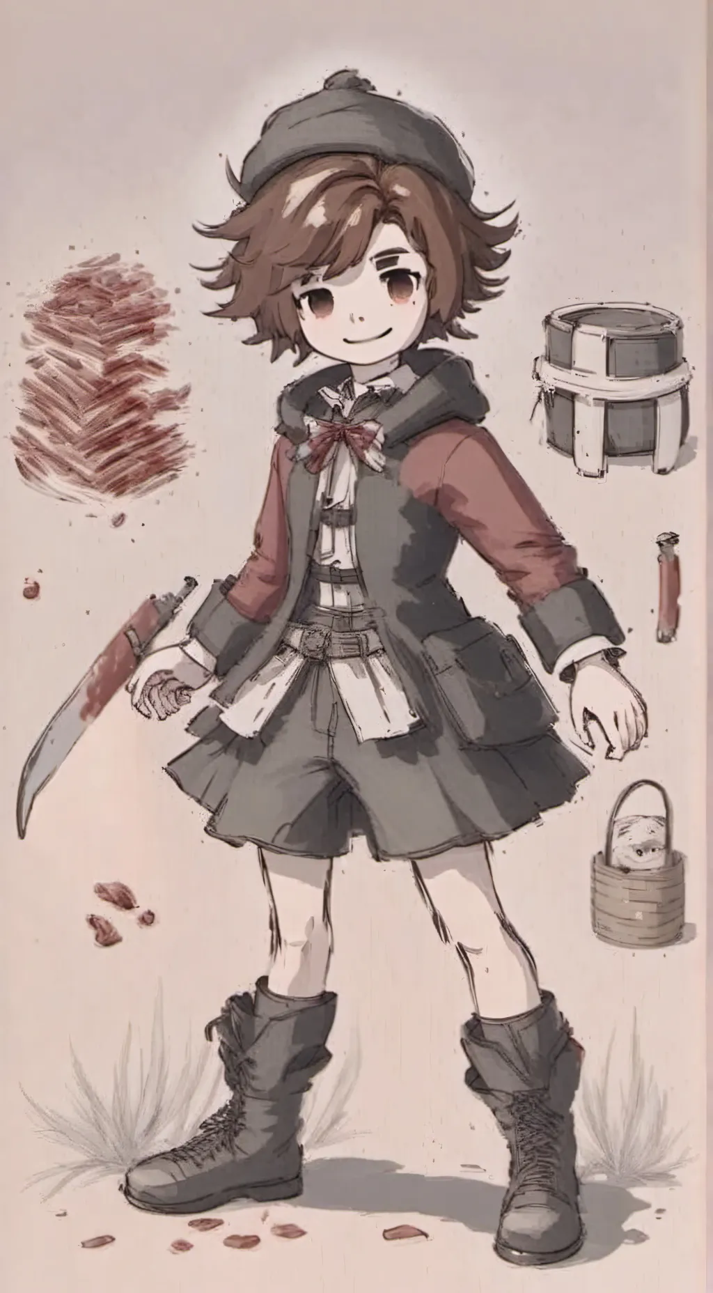 ai character: bacon background