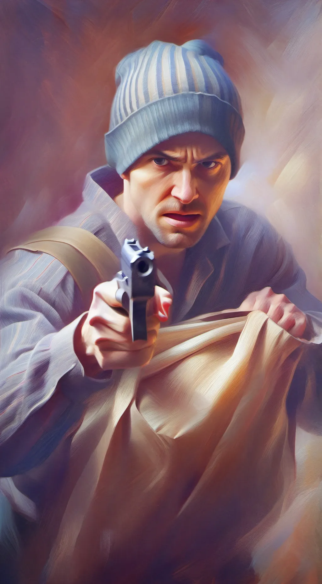 ai character: Angry robber background