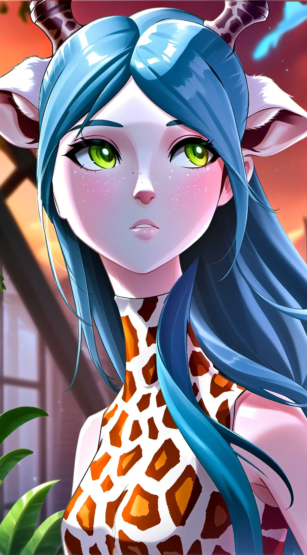ai character: Giraffe Spirit Spritely background