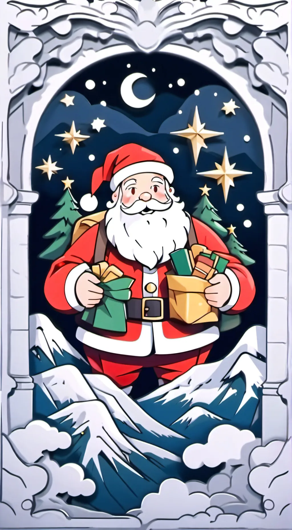 ai character: navidad background