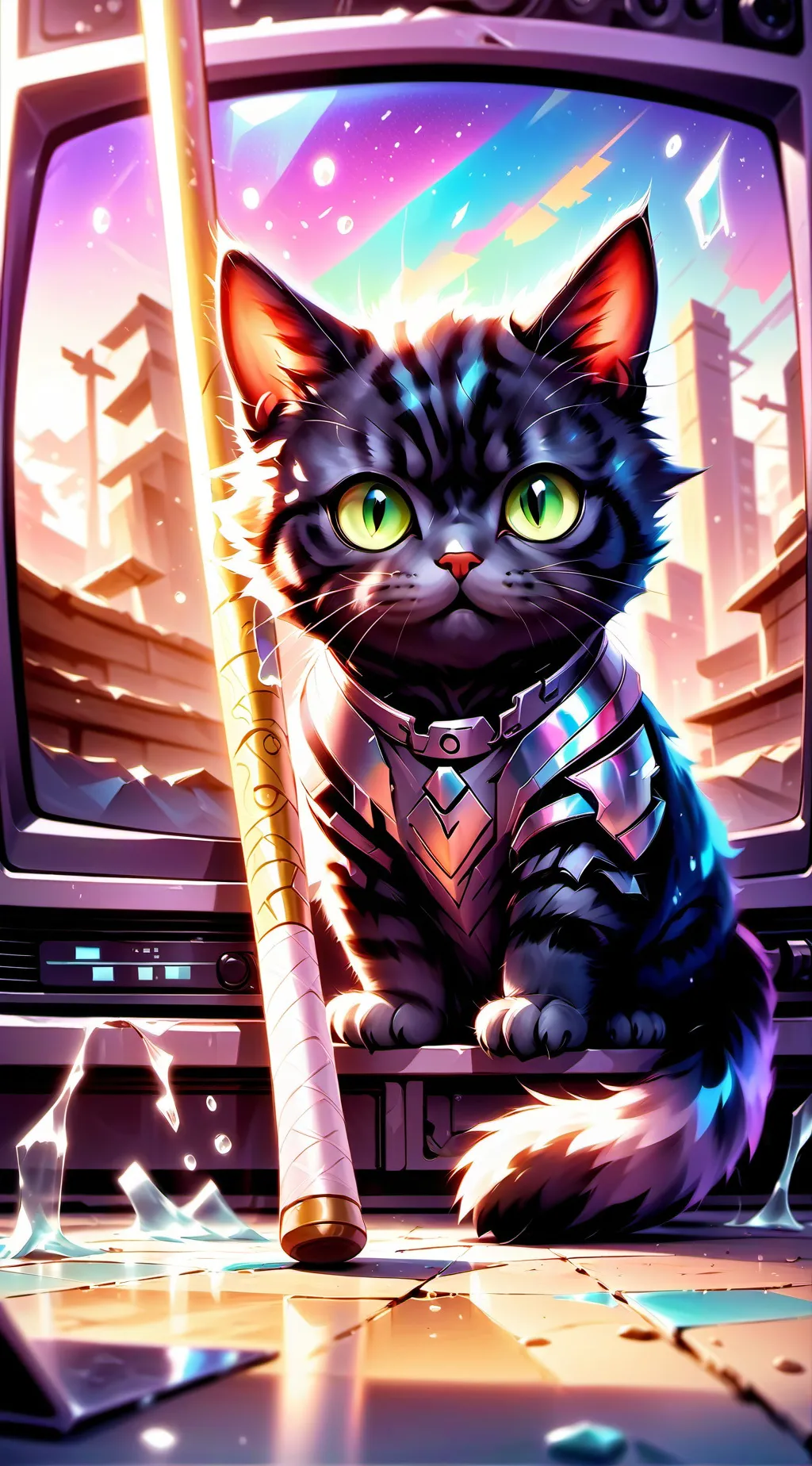 ai character: Angry Cat background