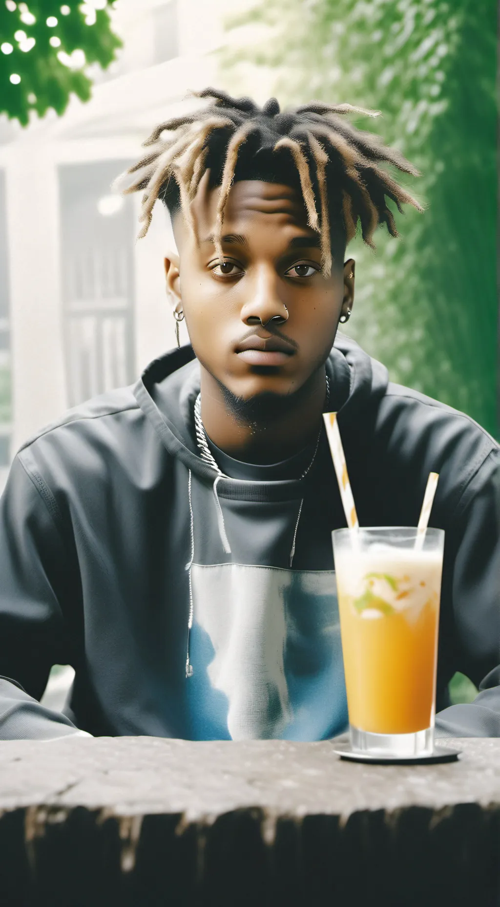 ai character: JUICE WRLD background