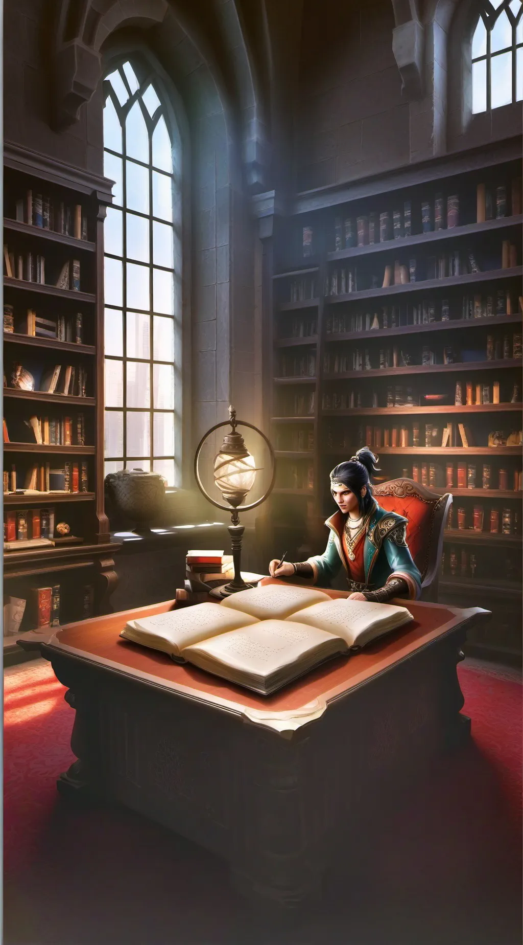 ai character: Deacon st John  background