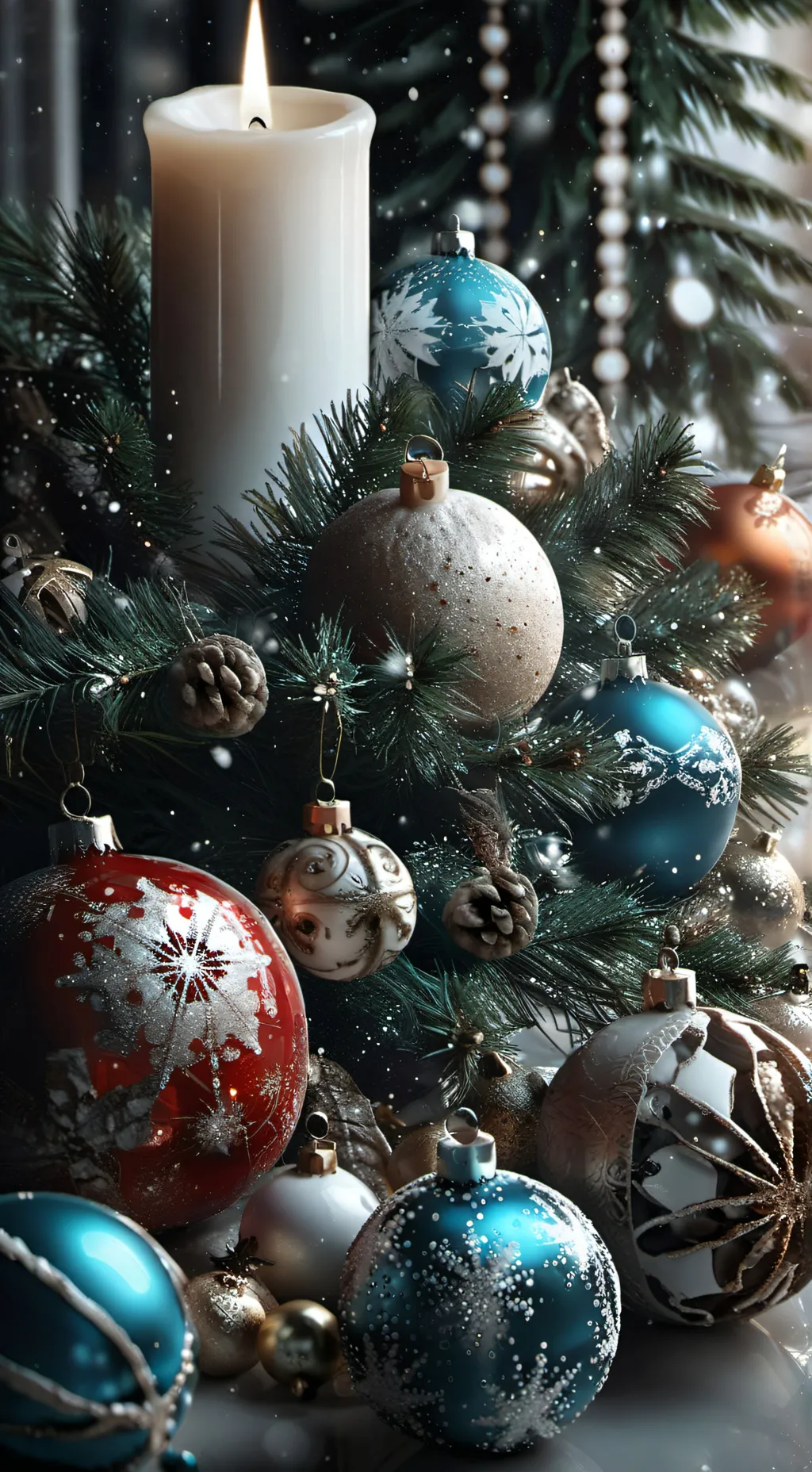 ai character: JJK Christmas  background