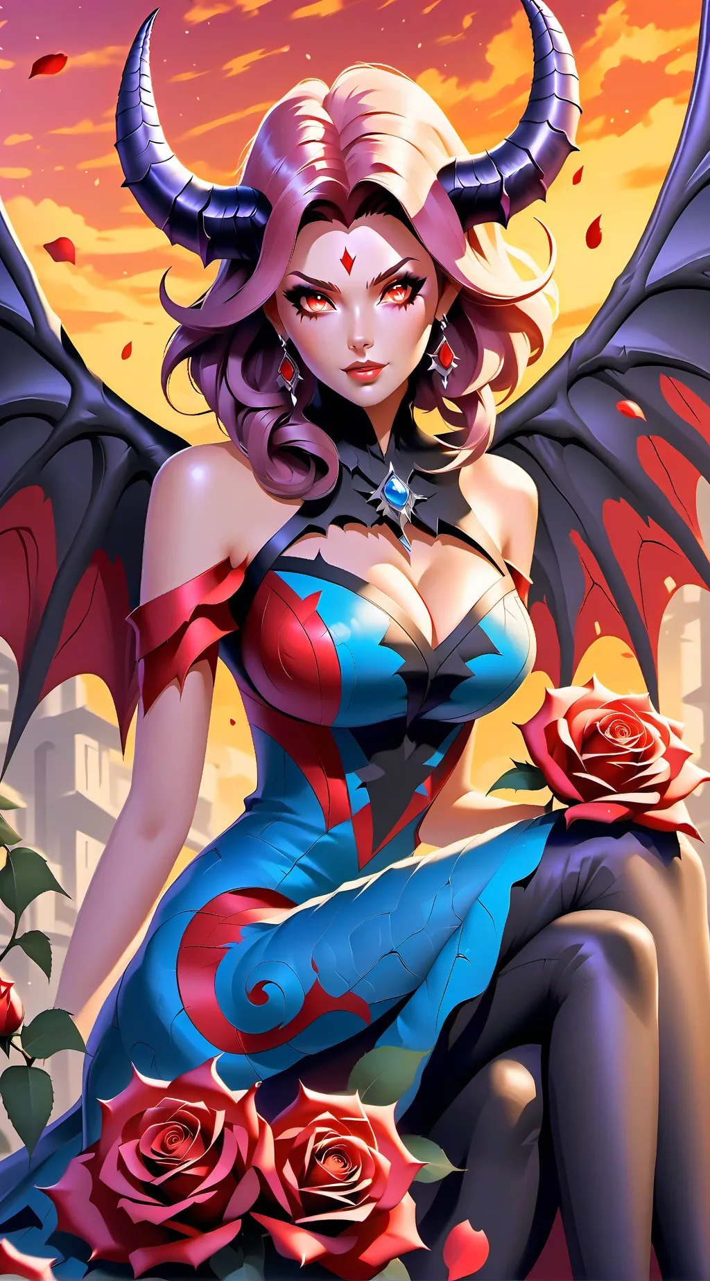 ai character: pink background