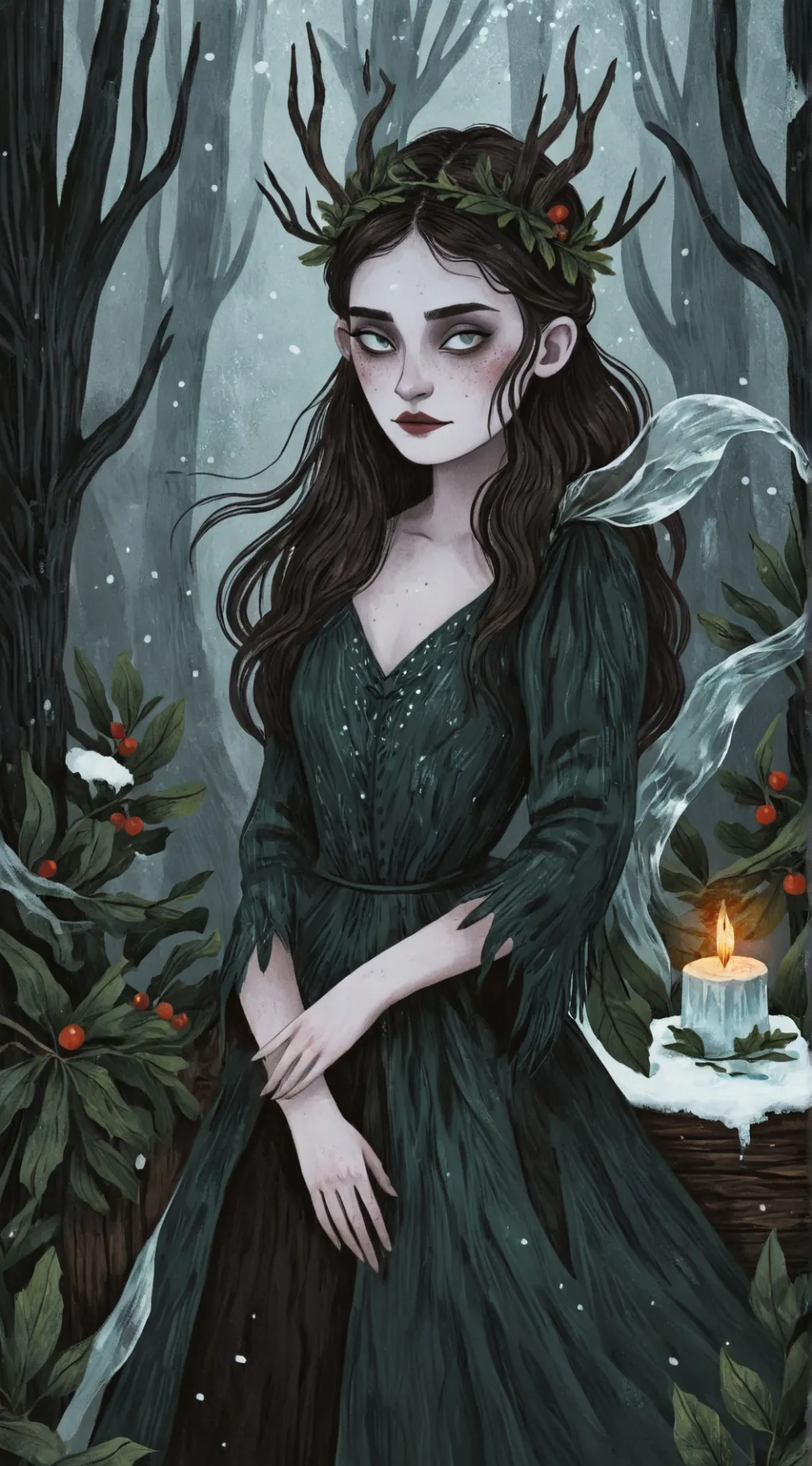 ai character:  witch  background