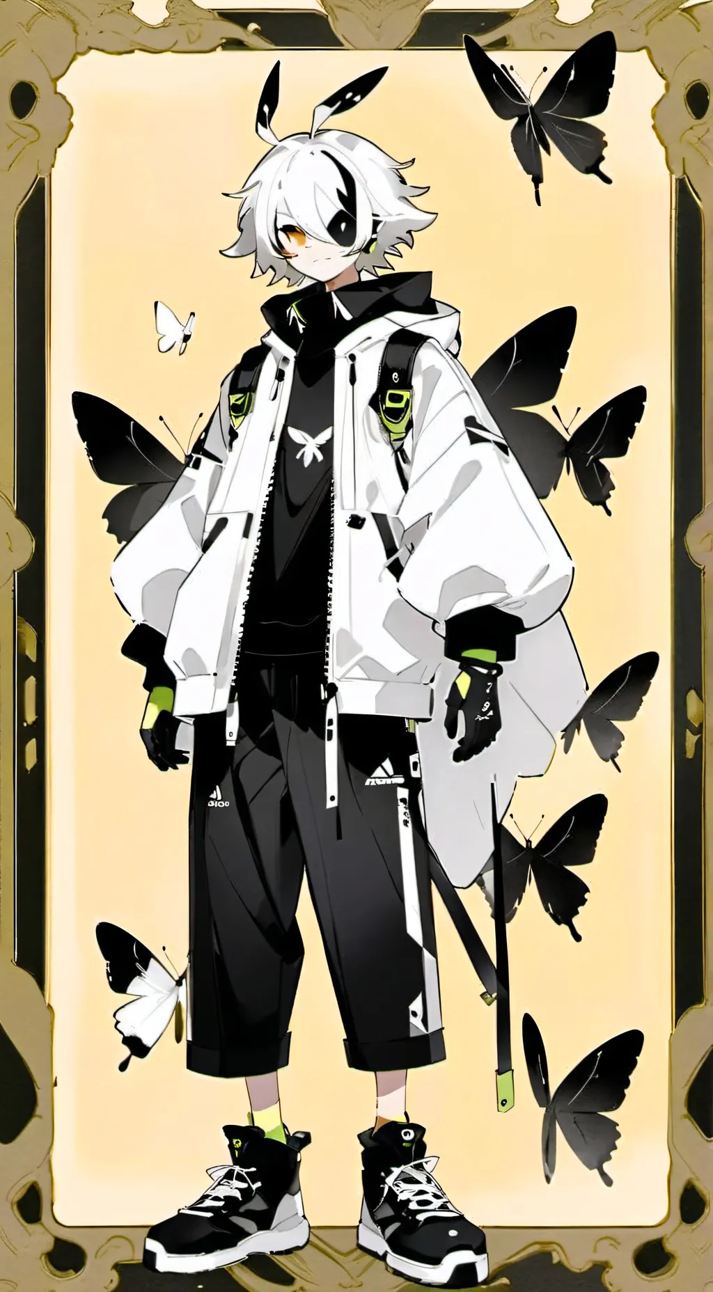 ai character: Mr demi(insects au background