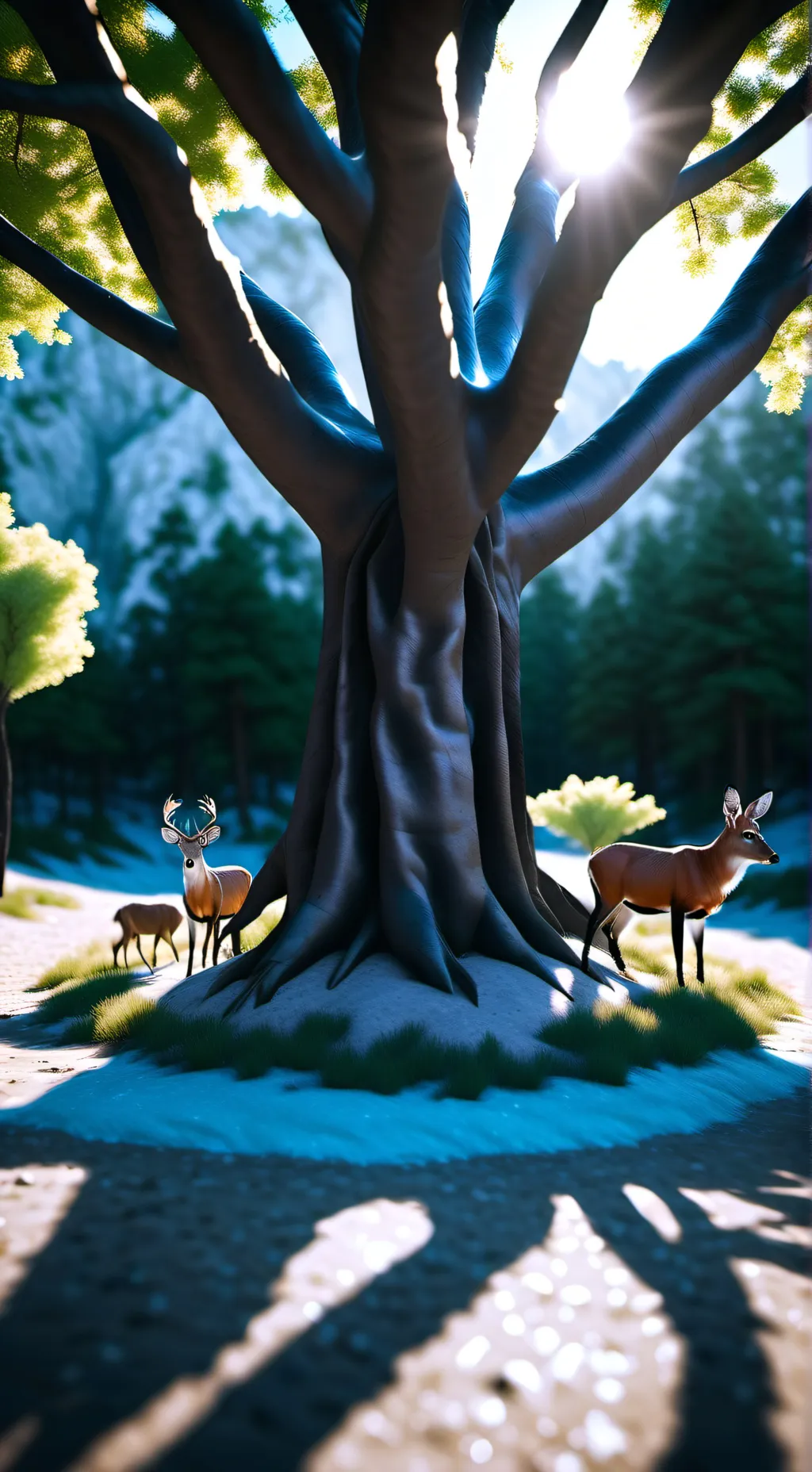 ai character: Mha Christmas day background