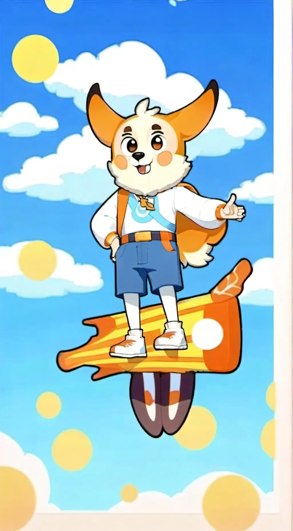 ai character: Bingo from bluey  background