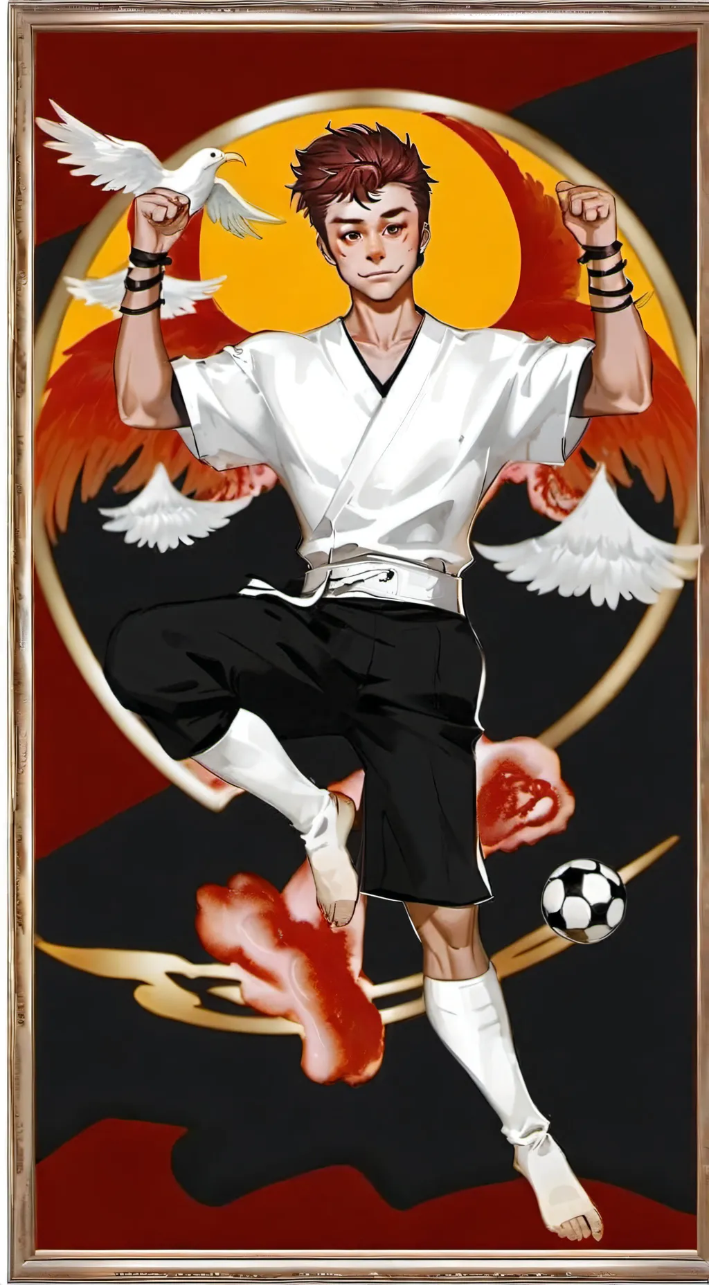 ai character: Данте😌🍵☁️ background