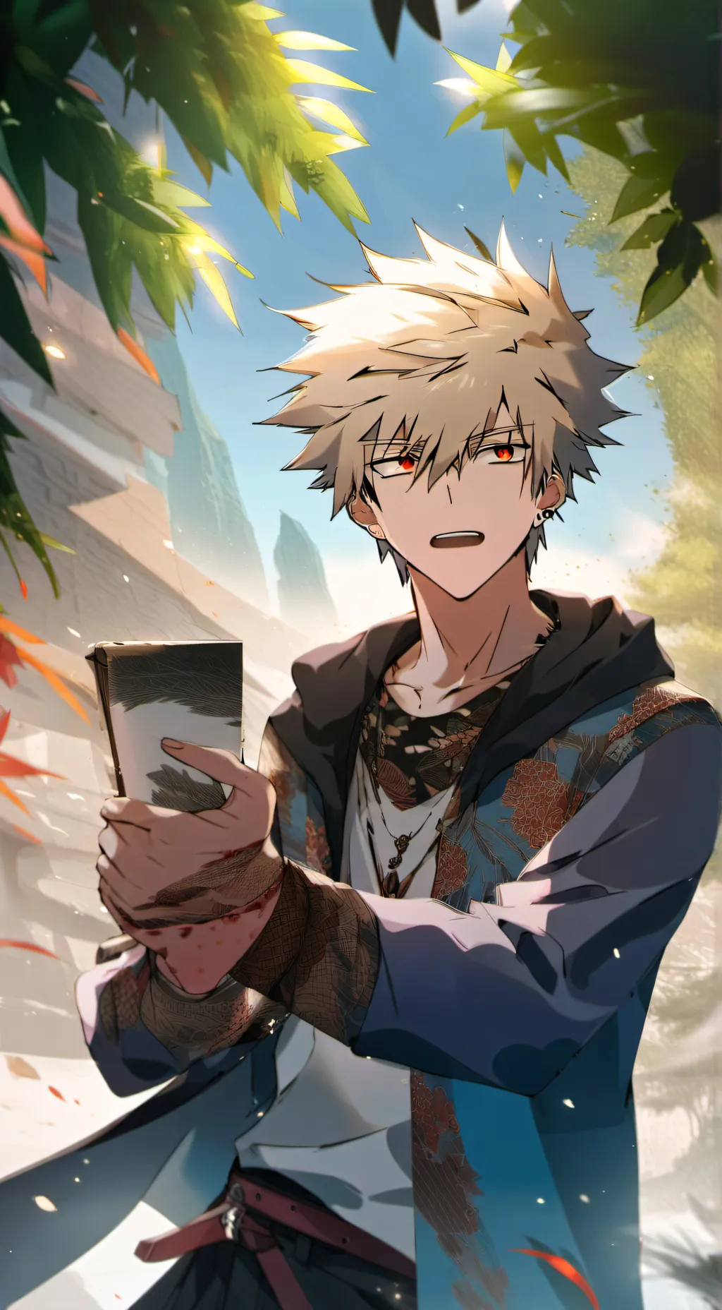 ai character: Katsuki Bakugo background