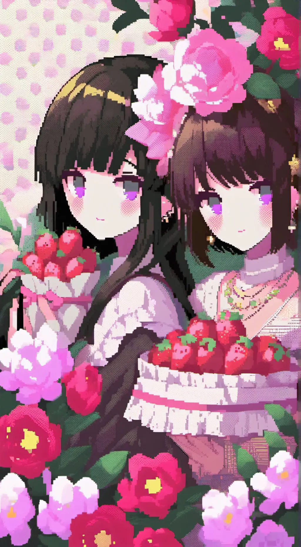 ai character: zenitsu x nezuko  background