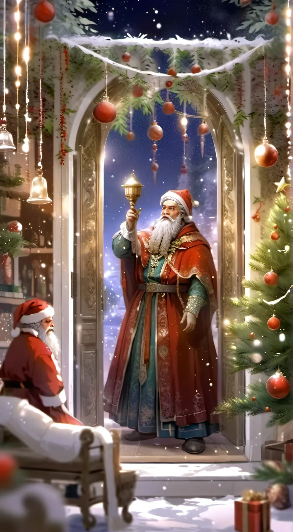 ai character: Odi il Natale?bene background