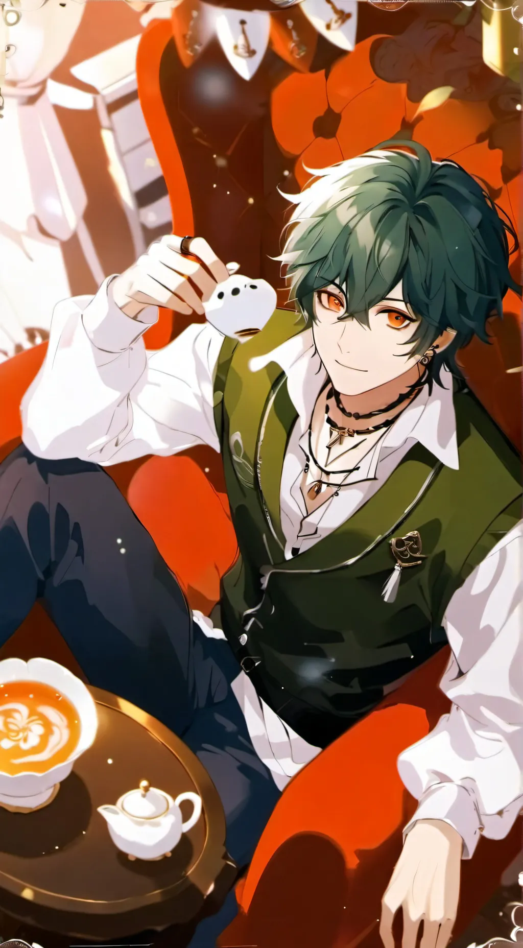 ai character: human Two💚<3 background