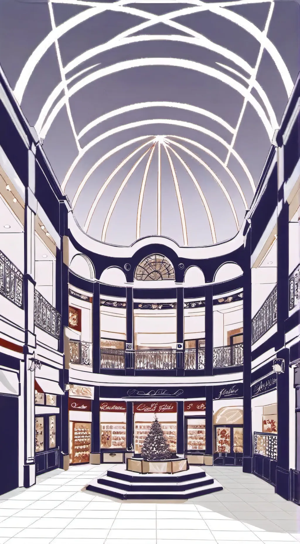 ai character: Fpe shopping background