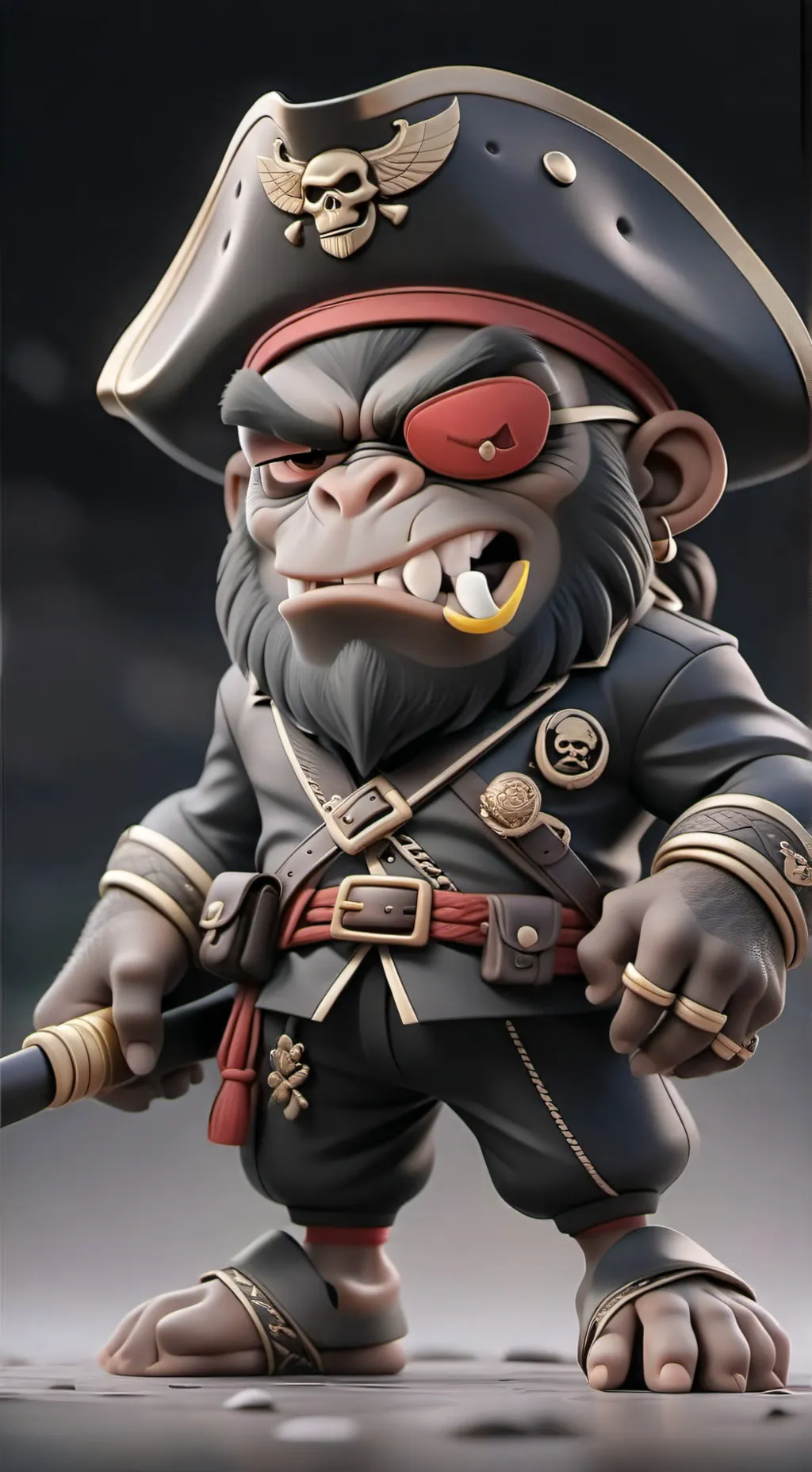 ai character: Pirate gorillas background