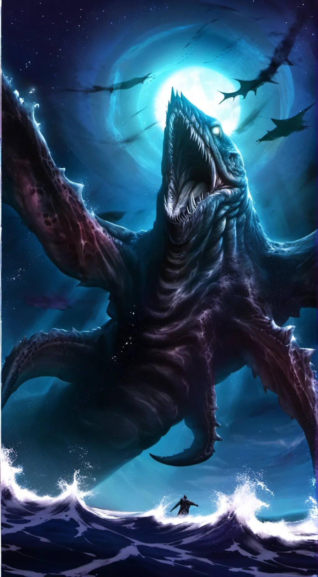 ai character: Sea monster background