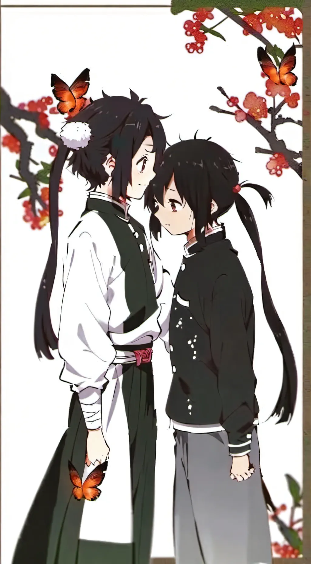 ai character: tanjiro x kanao  background