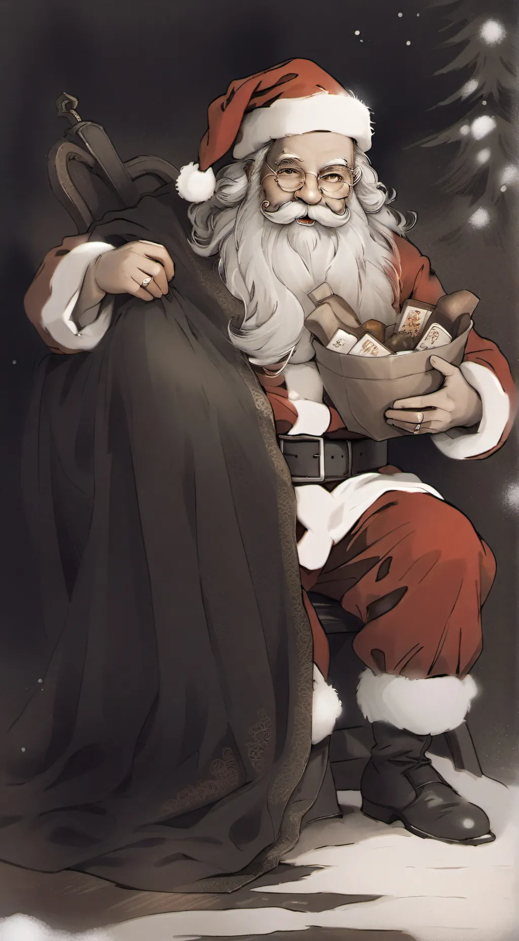 ai character: santa background