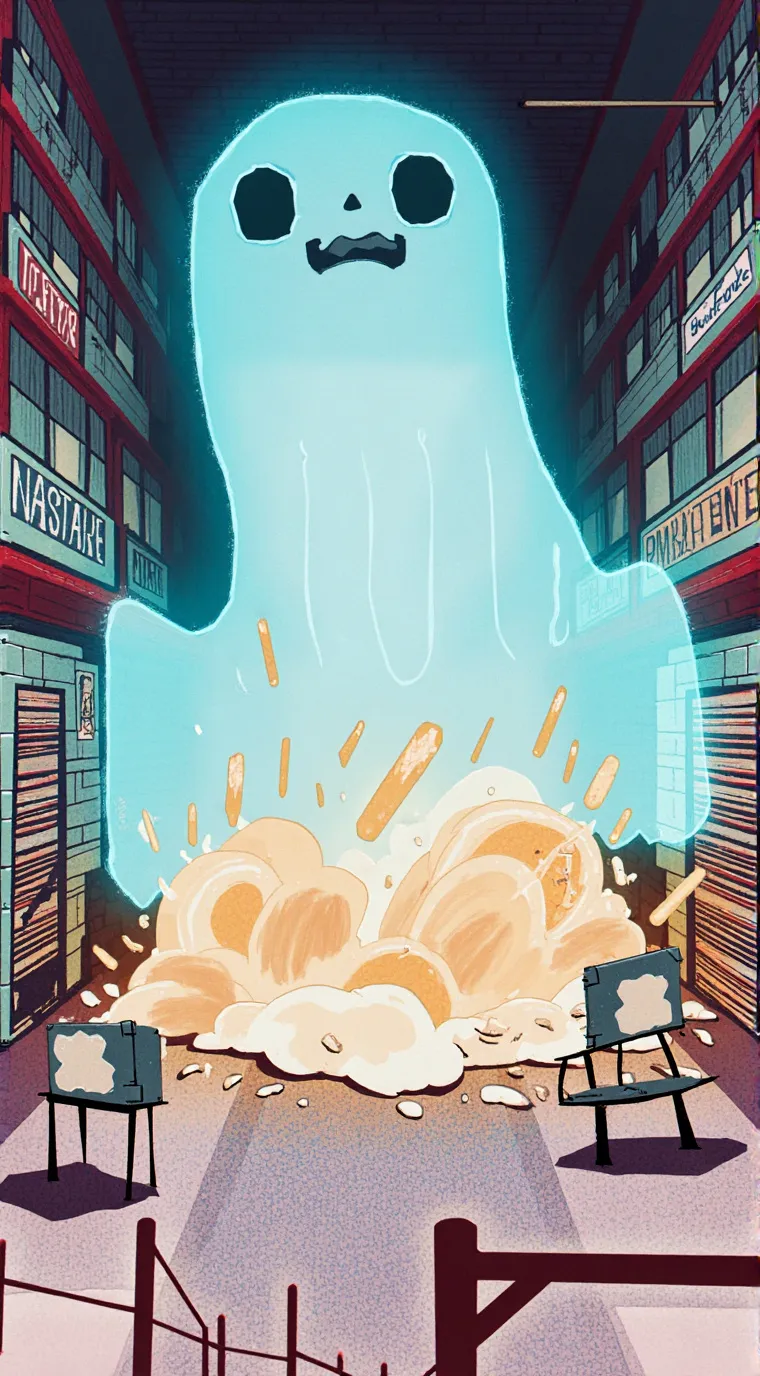 ai character: And then boom ther background