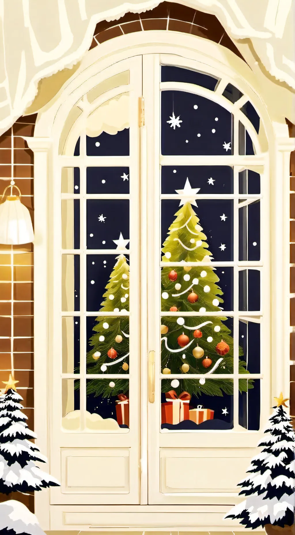 ai character: soukoku Christmas❆ background