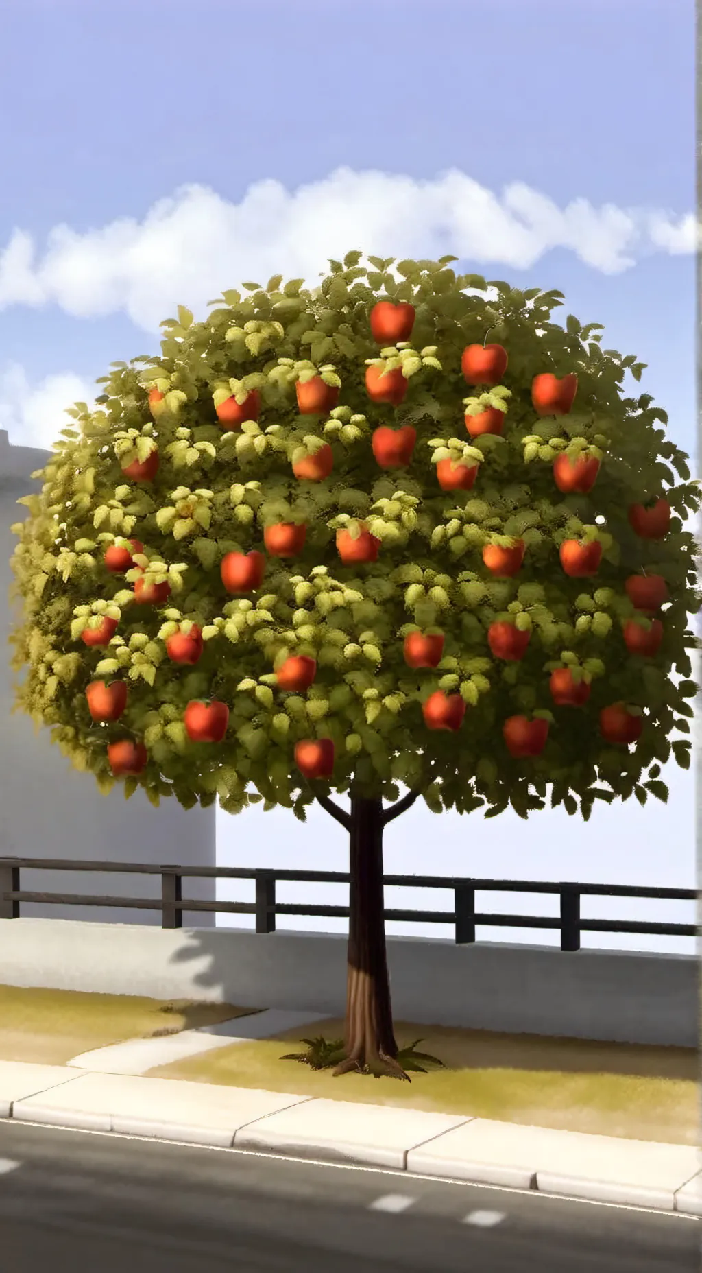 ai character: manzana normal background