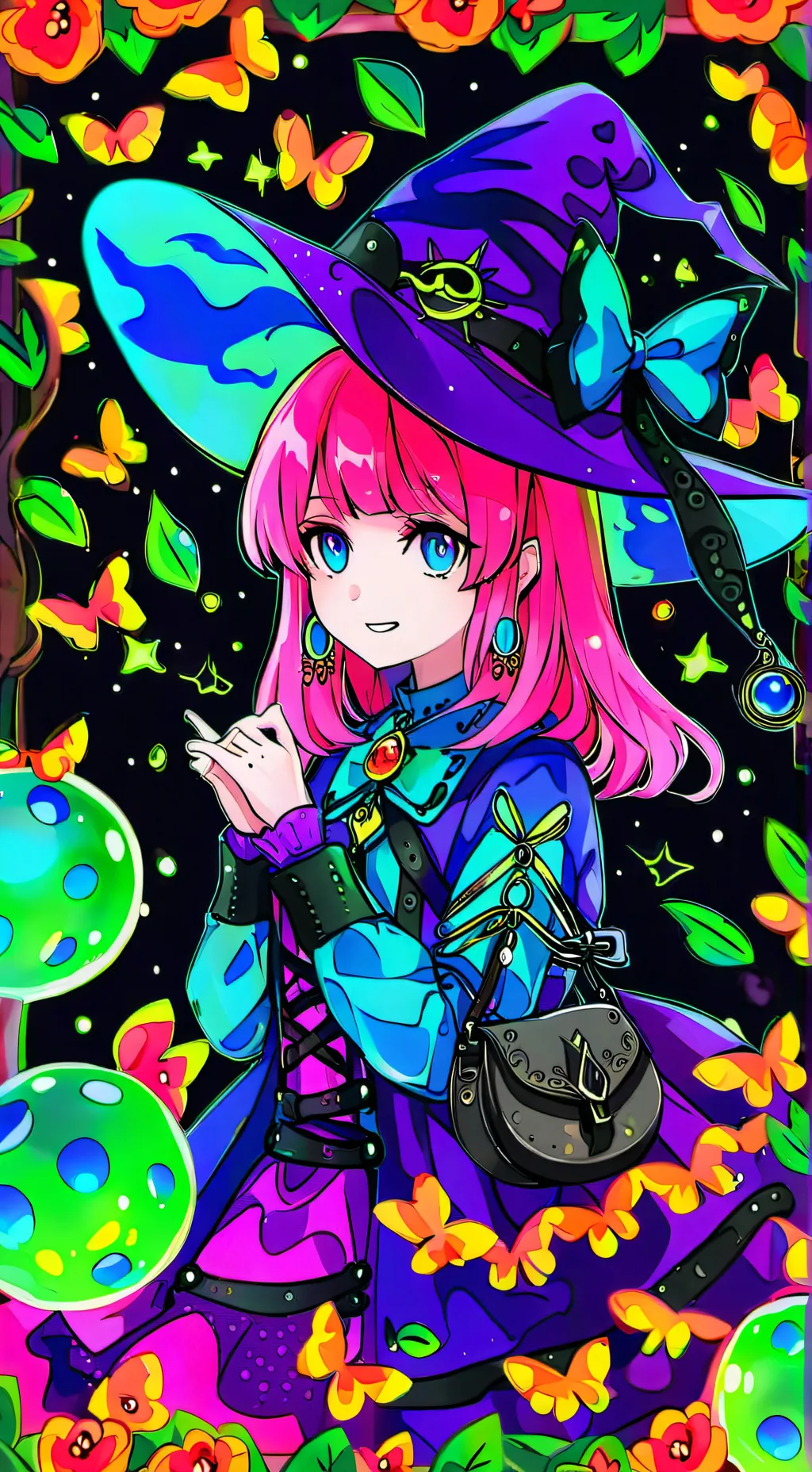 ai character: Lavender Rose background