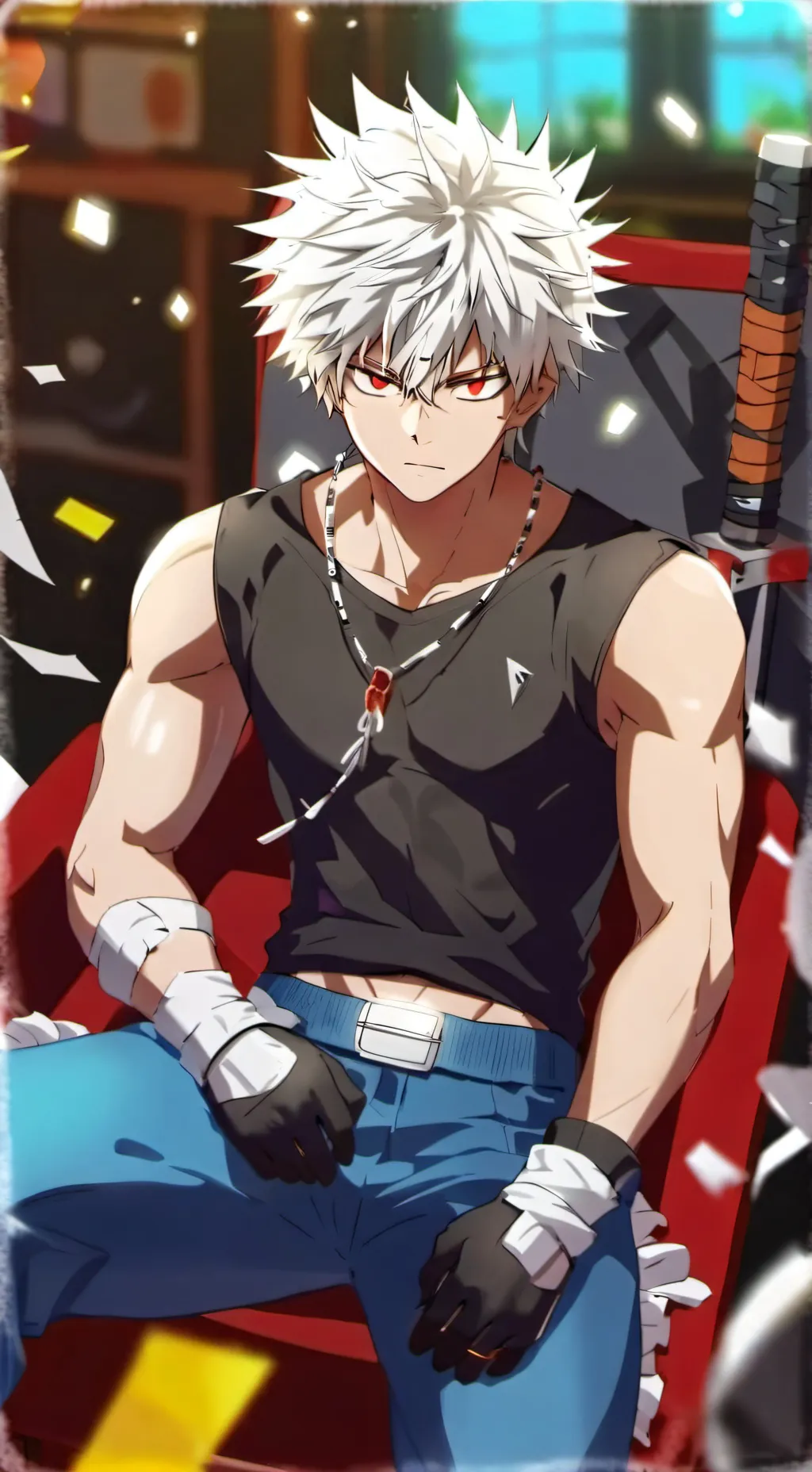 ai character: Alpha Katsuki  background