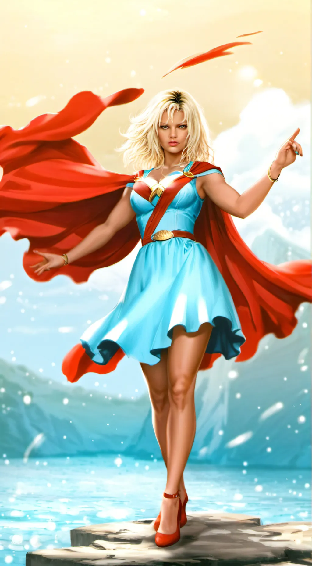 ai character: Caped Cara background