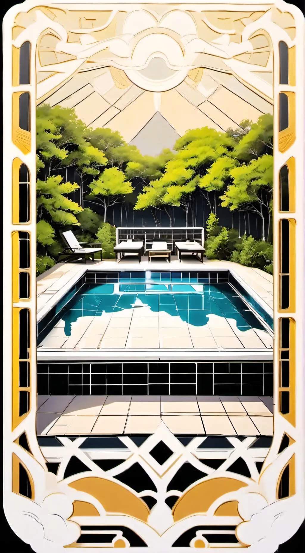 ai character: kny pool background