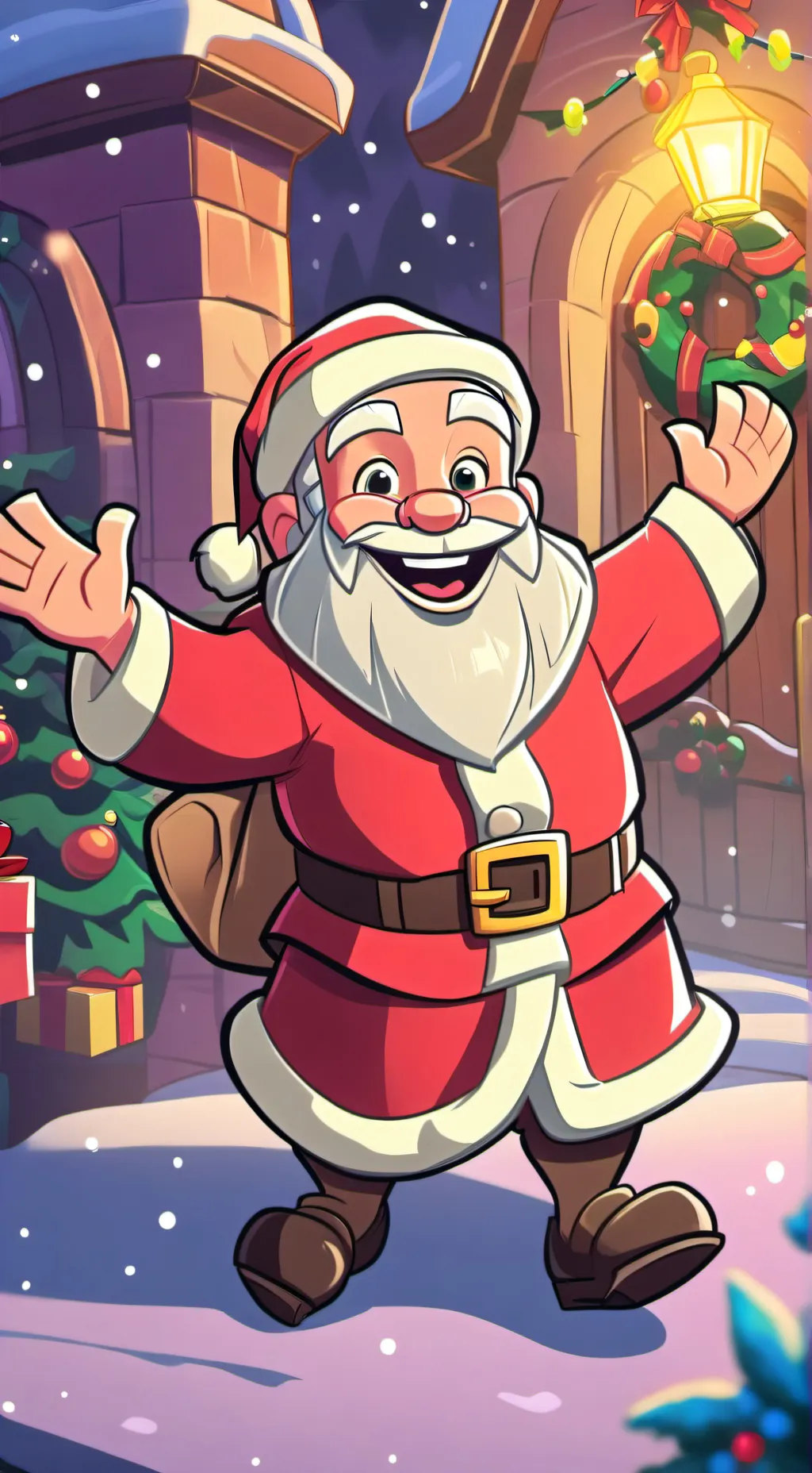 ai character: Santa Claus background