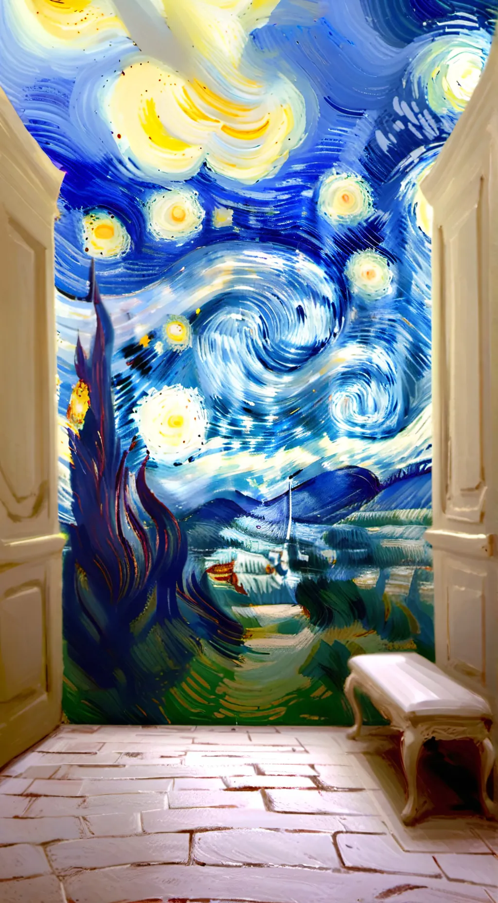 ai character: SPRUNKI(backrooms) background