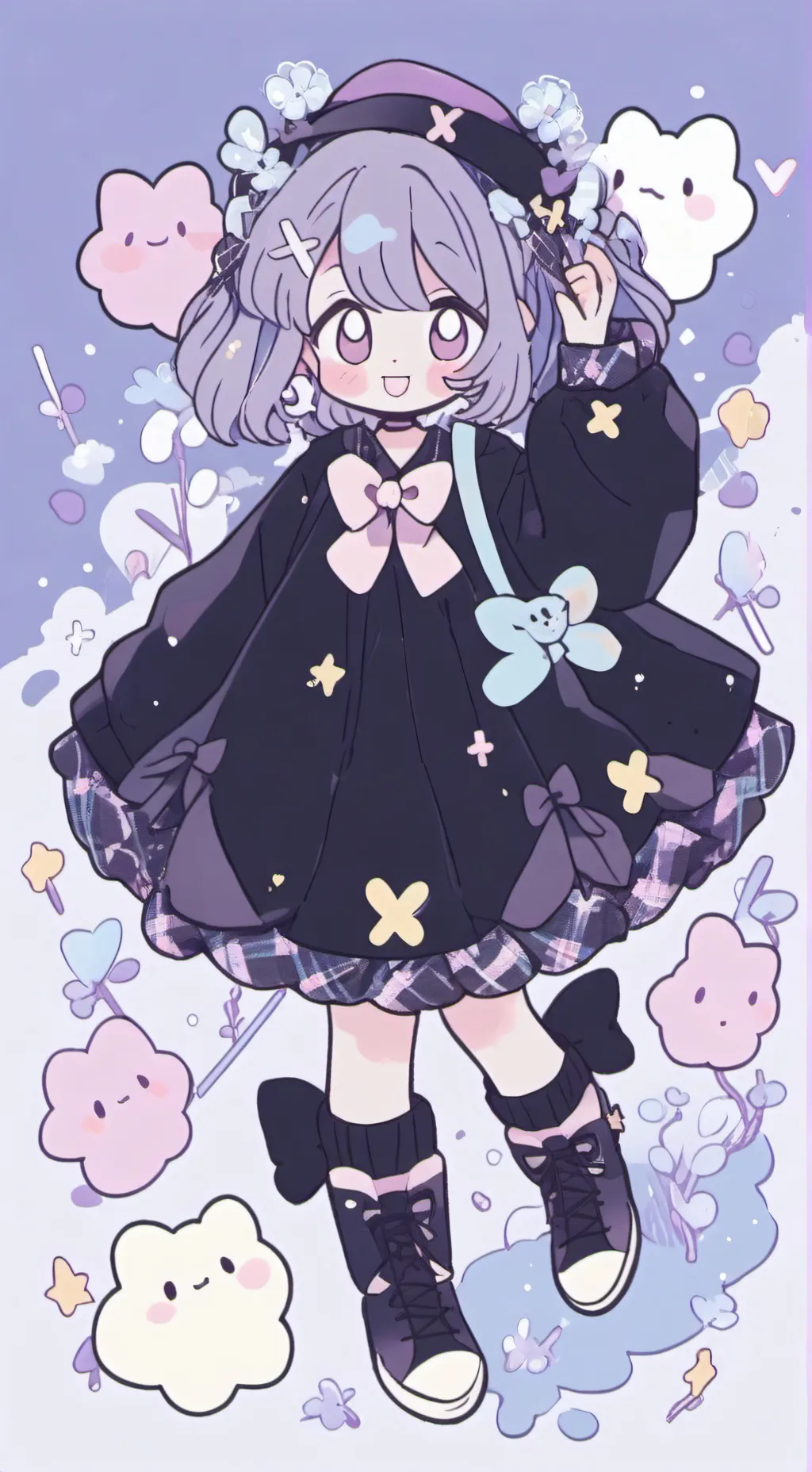 ai character: four and X background