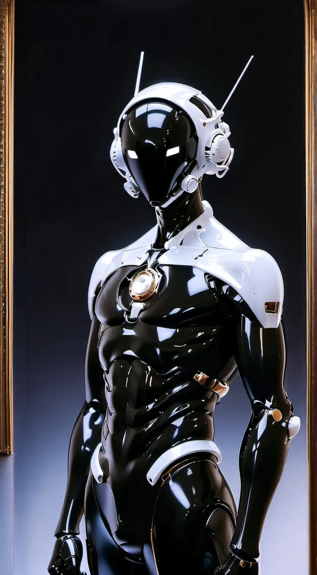 ai character: Black background