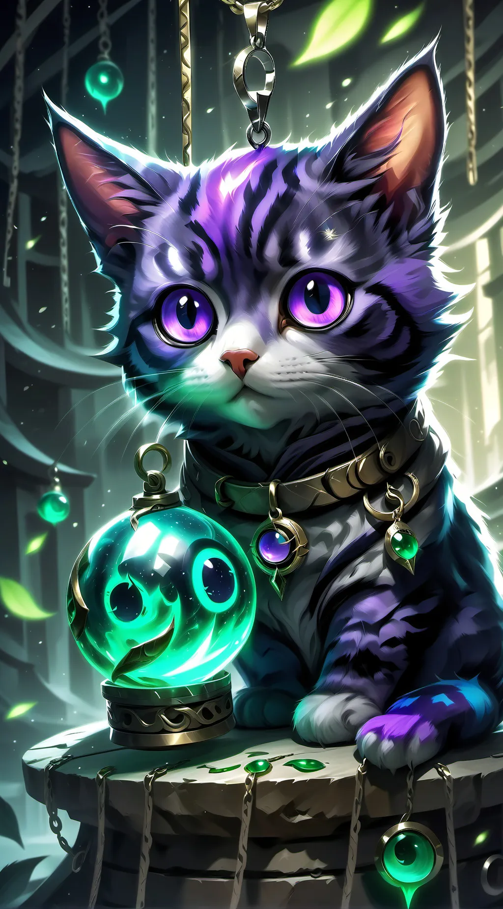 ai character: smiling critters background