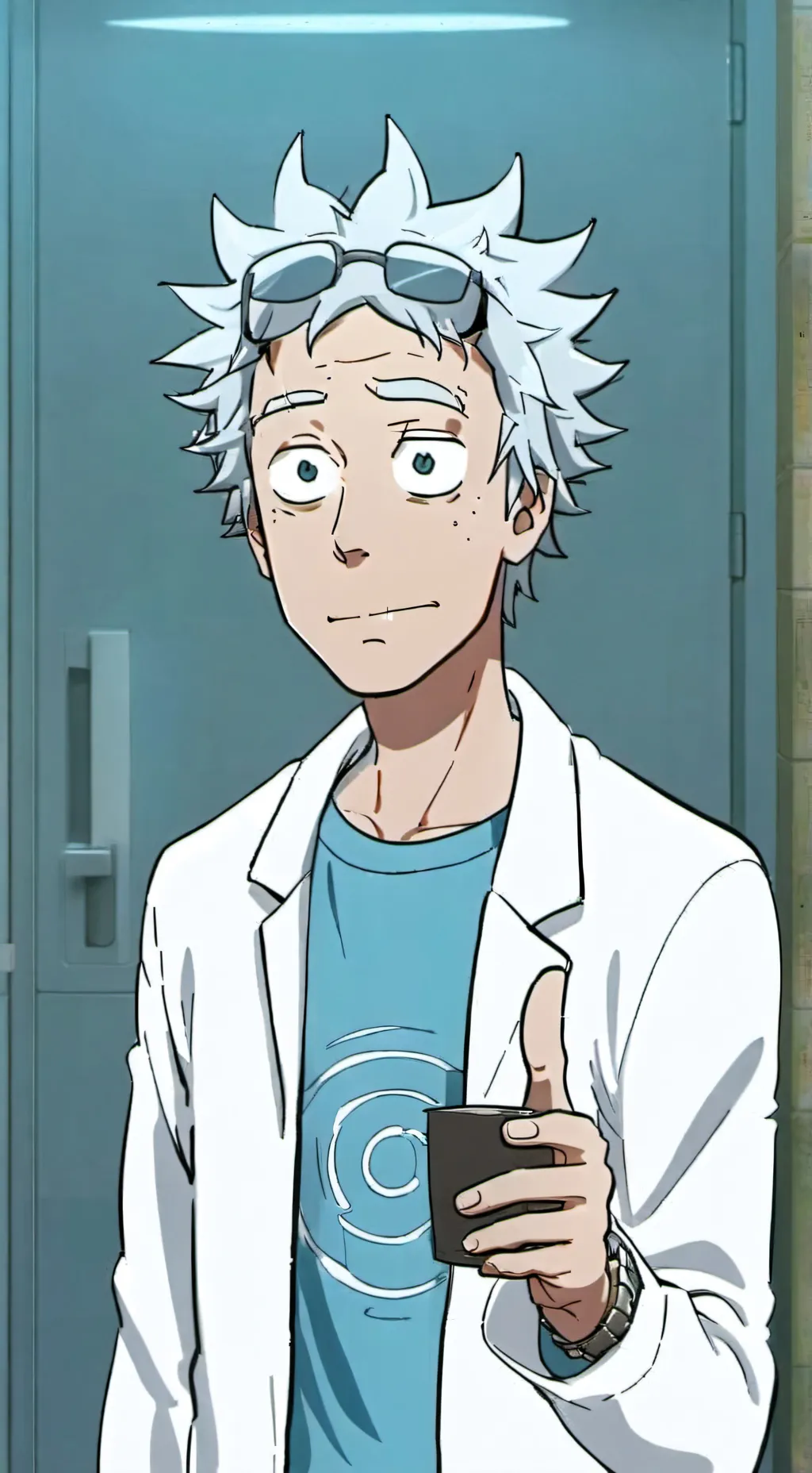 ai character: Rick Sanchez - Bar background